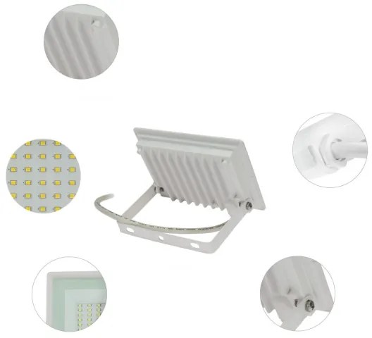LED Vonkajší reflektor NOCTIS LUX 3 LED/30W/230V 3000K IP65 biela