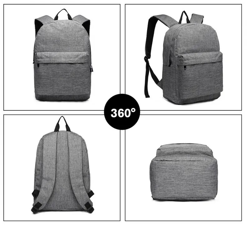 Konofactory Sivý ľahký batoh do školy "Basic" 12L