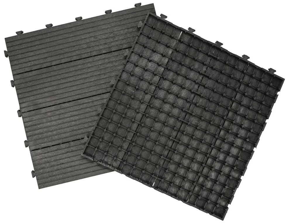 Gumová dlaždica COSMOPOLITAN 45 x 45 cm, antracit, zosilnená 2,5 cm MHEU5100062
