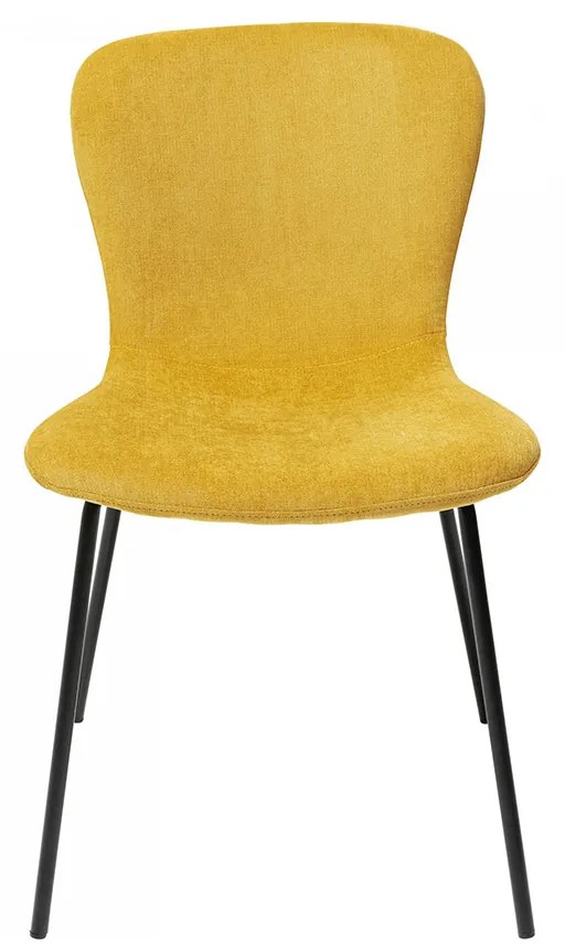 Žltá čalúnená jedálenská stolička Frida / set 2 ks KARE DESIGN