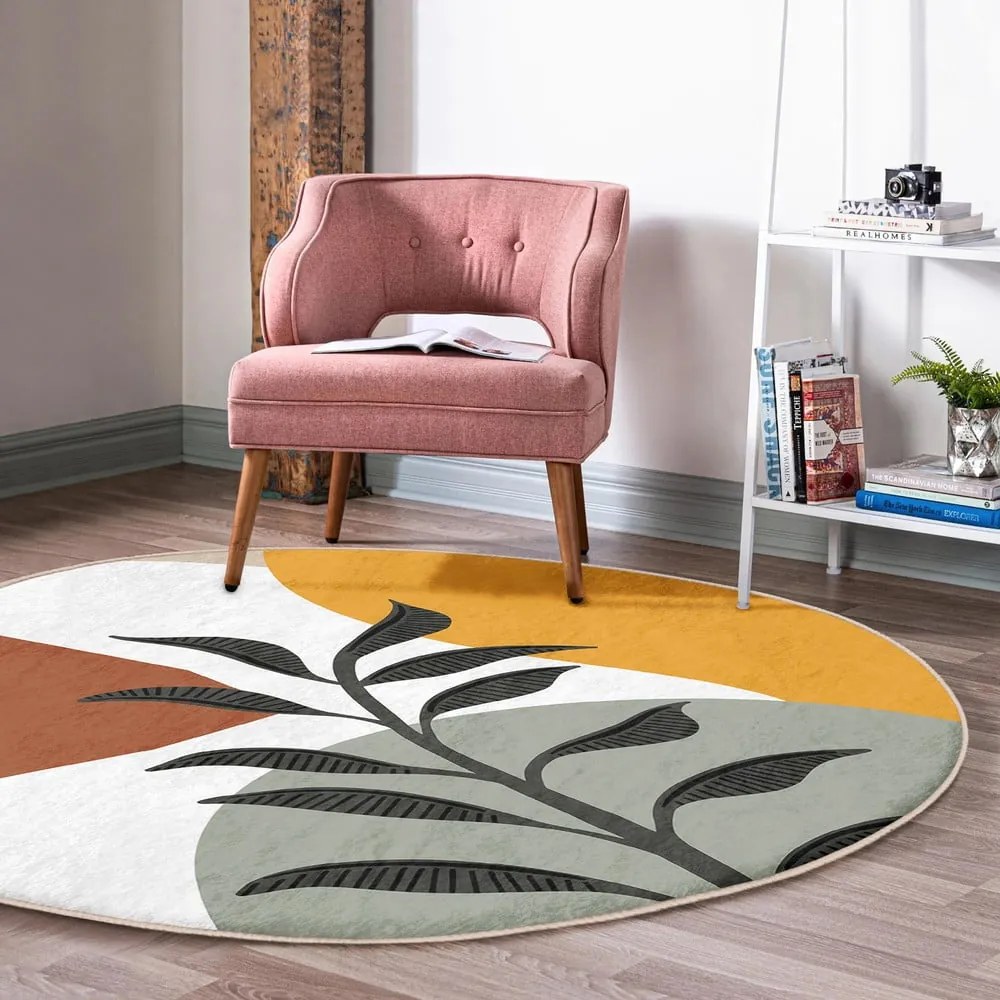 Prateľný okrúhly koberec vhodný pre robotické vysávače ø 100 cm Comfort – Mila Home
