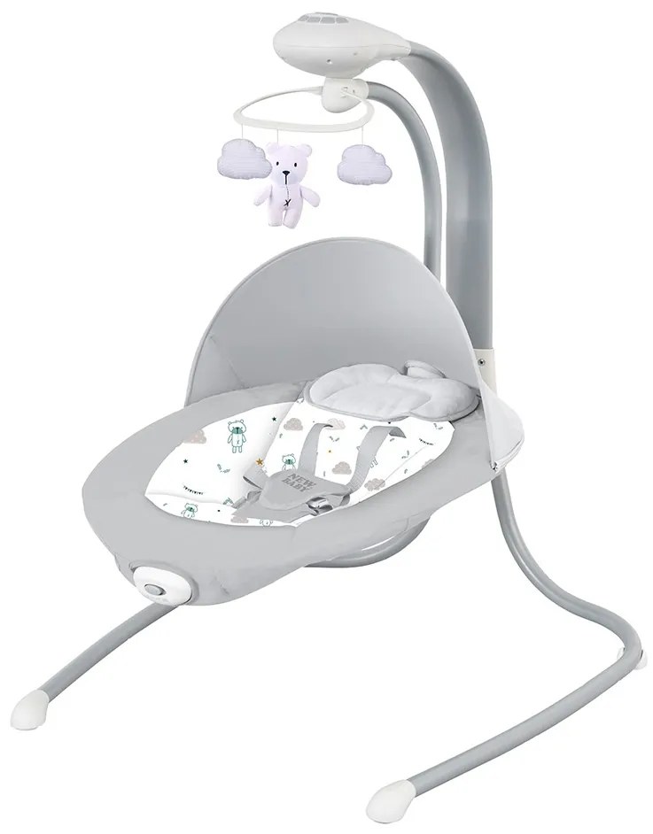 Detské hojdacie lehátko NEW BABY TEDDY PLUS s vibráciou