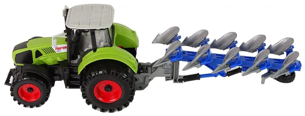 Lean Toys Traktor s pluhom na trecí pohon