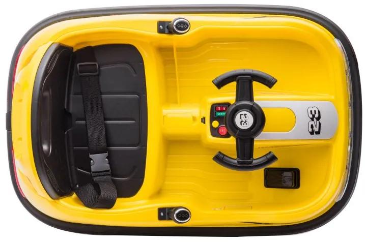 LEAN CARS Elektrické autíčko - GTS1166  - žlté  - 2x45W - 2x6V4,5Ah - 2022