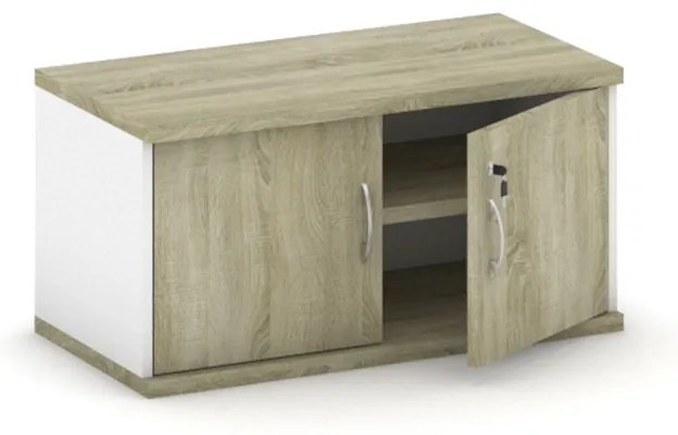 Nadstavba 2-dverová MIRELLI, 800 x 400 x 400 mm, biela/dub sonoma
