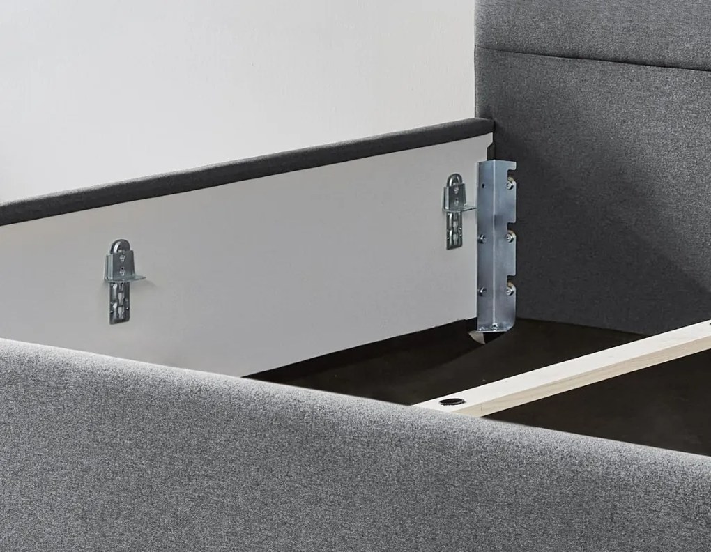 Posteľ Domango 180x200 cm, stredne šedá látka