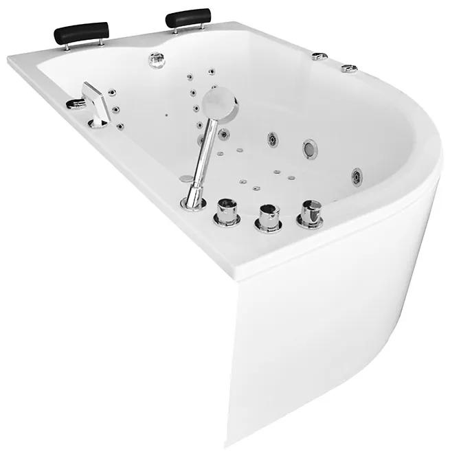 M-SPA - Pravá kúpeľňová vaňa s hydromasážou 170 x 120 x 70 cm