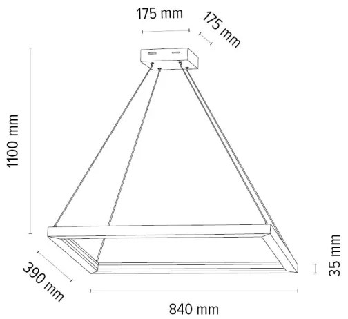 Spot-Light 1027402300000-LED Stmievateľný luster na lanku LEGNO 2xLED/33W/230V dub