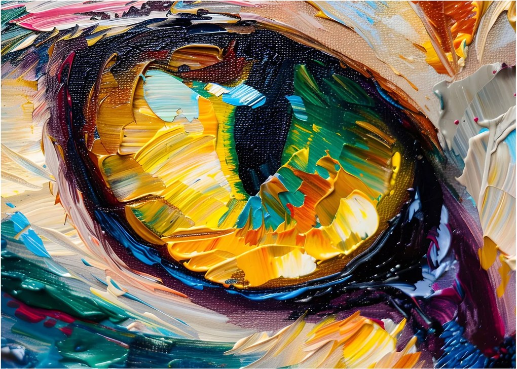 Obraz - Maľba mačacieho oka (70x50 cm)