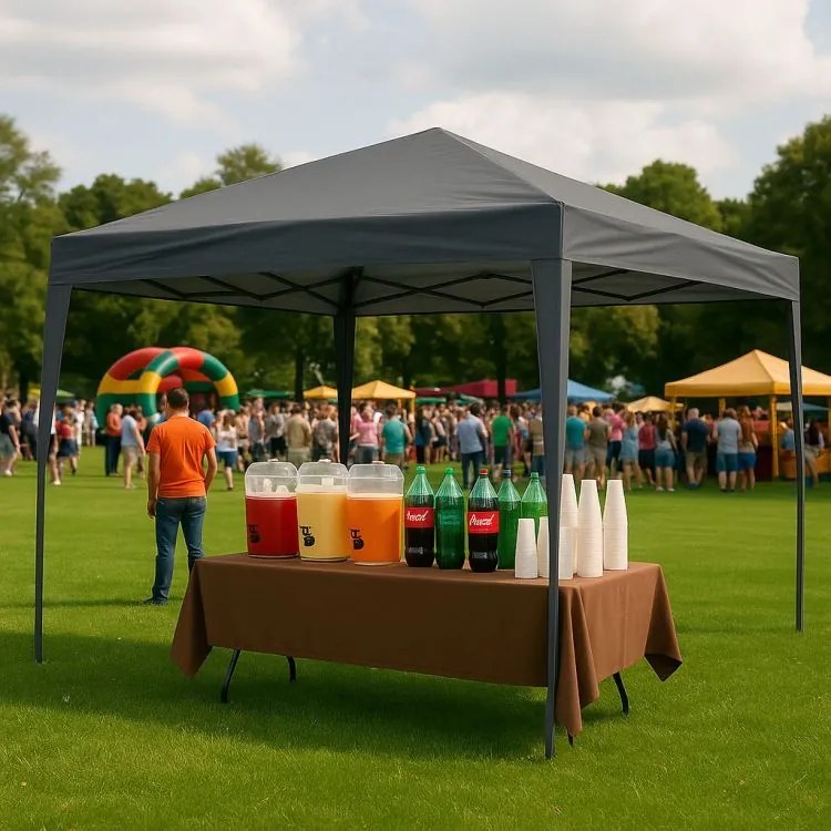 Záhradný pavilónový stan 3x3 m s automaticky rozťahovacou strechou zelená