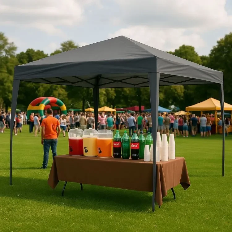 Záhradný pavilónový stan 3x3 m s automaticky rozťahovacou strechou zelená