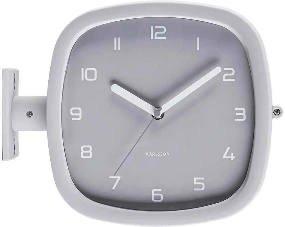 Nástenné hodiny Doubler šedé 29 × 24,5 × 9,5 cm