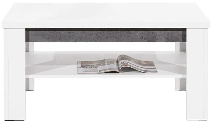 Konferenčný stolík Brando B09 Biela/Betón