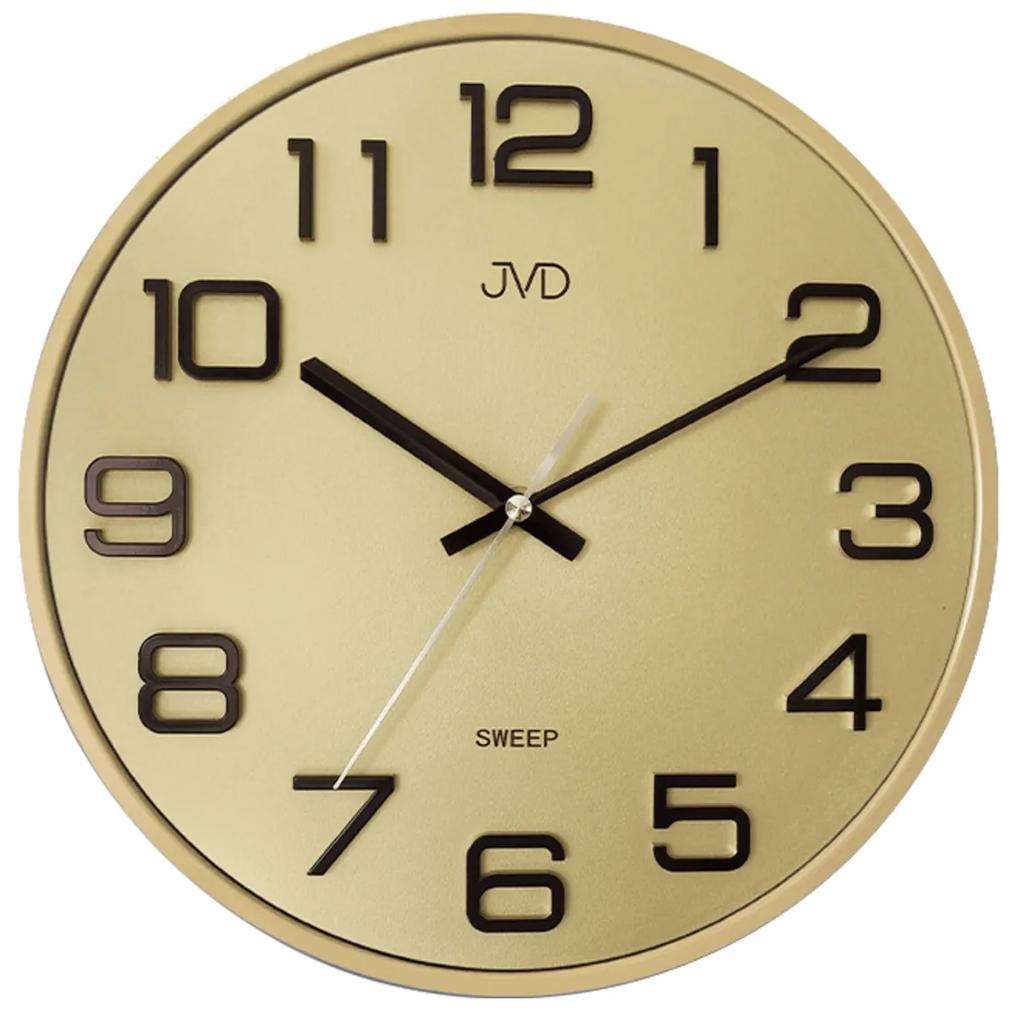 dizajnové nástenné hodiny JVD HX2472.9 zlaté