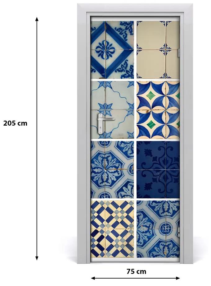 Samolepiace fototapety na dvere Portugalské dlažice 75x205 cm