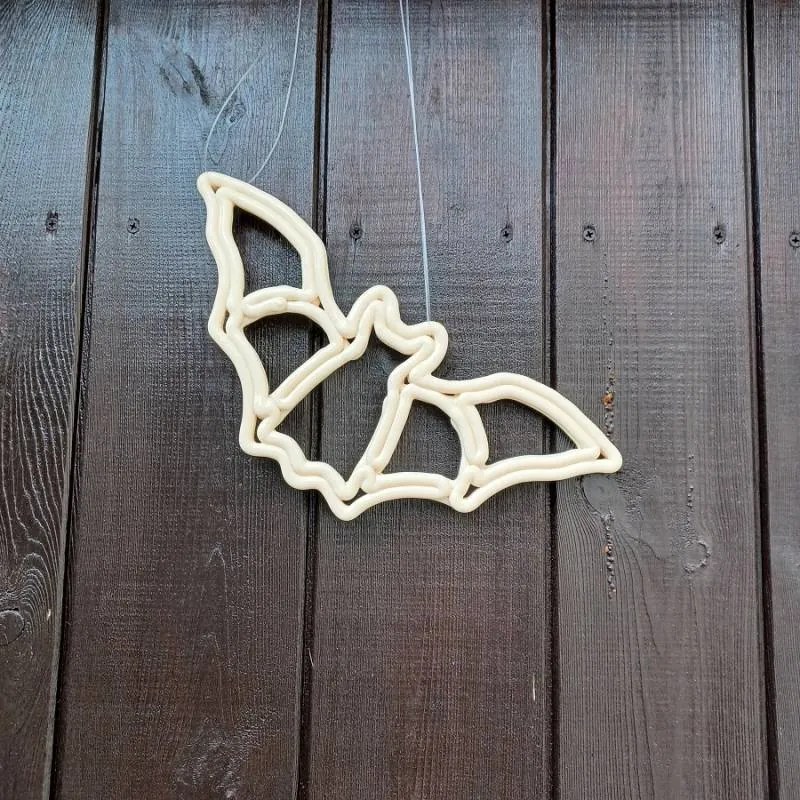 DECOLED Netopýr, 30 cm, bílá