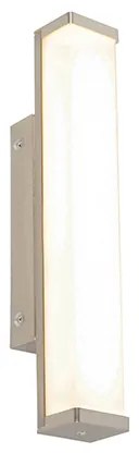 Kúpeľňové nástenné oceľové svietidlo 32 cm vrátane LED IP44 - Cascada