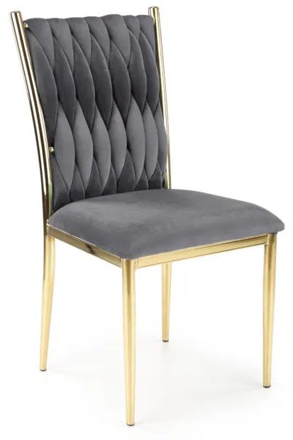 Jedálenská stolička K436, 48x94x55, popol/zlatá