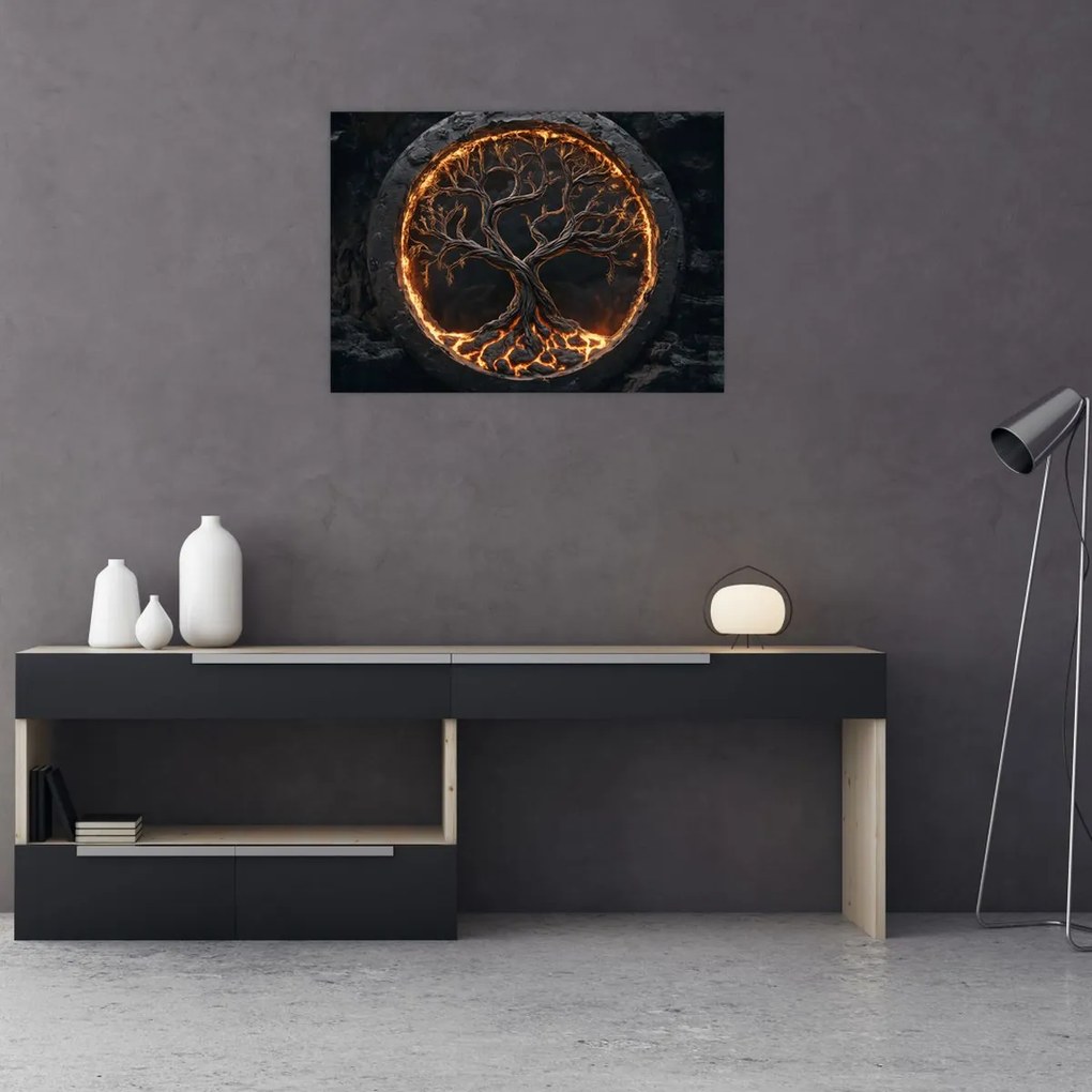 Obraz – Strom života v láve I. (70x50 cm)