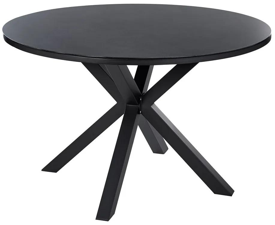 Okrúhly záhradný stôl ⌀ 120 cm čierny MALETTO Beliani