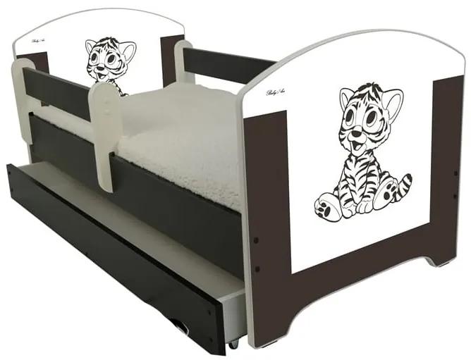 Raj posteli Detská posteľ "Hnedý tiger" Oskar wenge
