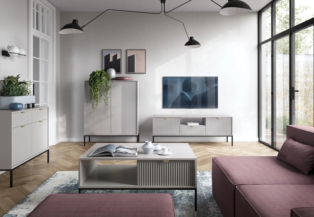 Konferenční stolek Nova 104 cm šedý/černý