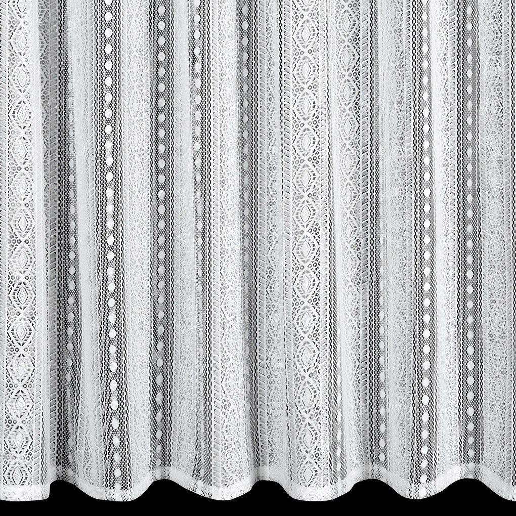ZÁVES NA PÁSKE ADORA 140X270 CM BIELA