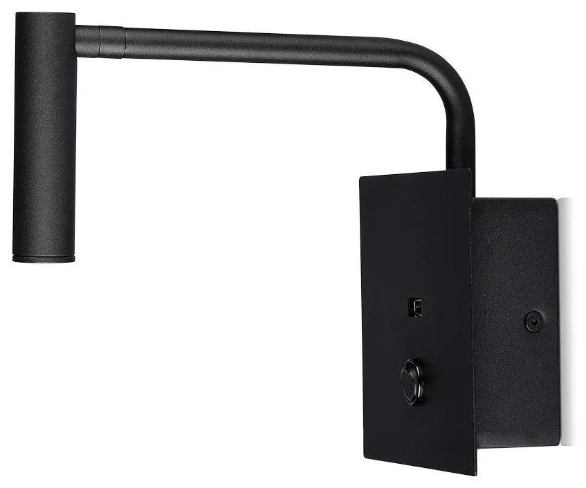 V-Tac LED Flexibilná nástenná lampa s USB portom LED/3W/230V VT0950