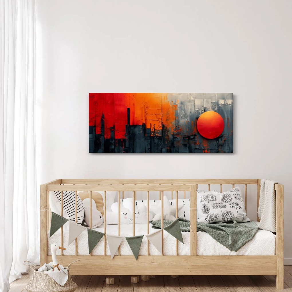 Obraz - Abstraktná maľba mesta (120x50 cm)