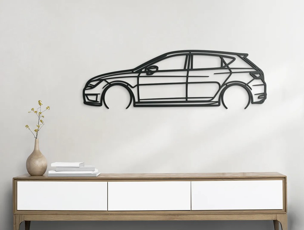drevko Nálepka auta na stenu Seat Leon TSI Rozmer obrazu: 27,5 x 86 cm, Farba dekorácie: Čierna