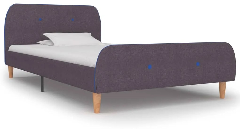 vidaXL Rám postele sivohnedý 90x200 cm látkový