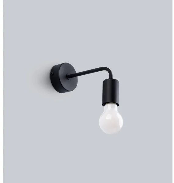Sollux SL.1449 - Nástenná lampa NORAH 1xE27/15W/230V čierna
