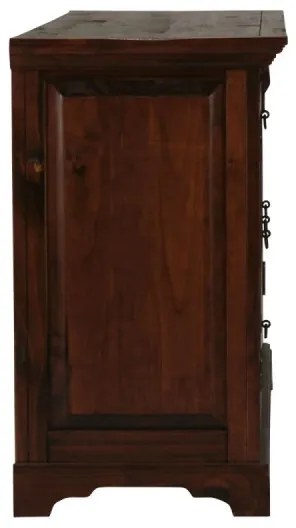 furniture-nabytek.cz - Masívna komoda Catana z borovice, lakovaná, hnedá – 170×50×90 cm