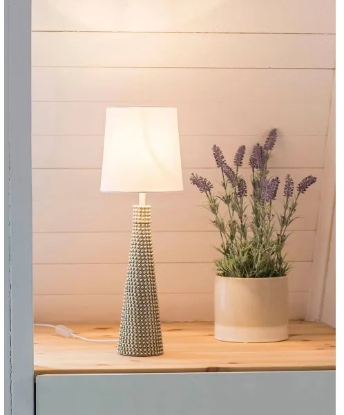 ByRydens 4002090-6508 - Stolová lampa LOFTY 1xE27/5W/230V biela/strieborná