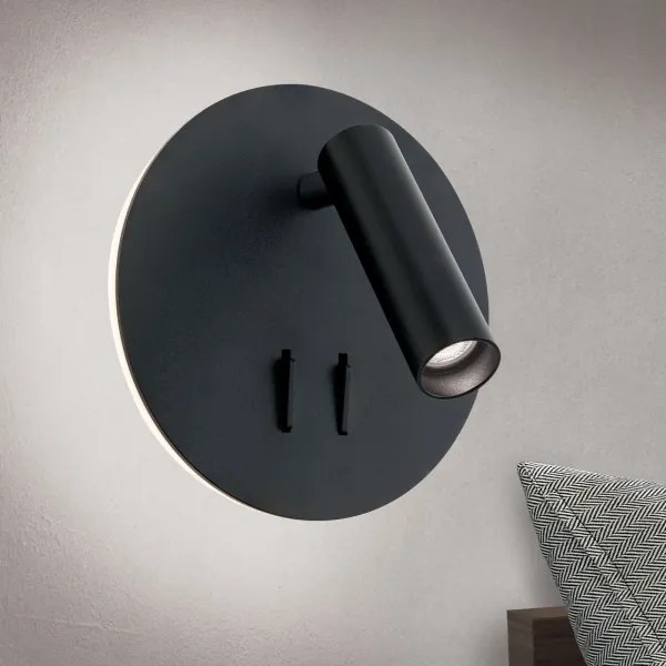 Orion WA 2-1467 - LED Nástenné bodové svietidlo LENNY LED/6W/230V + LED/3W čierna