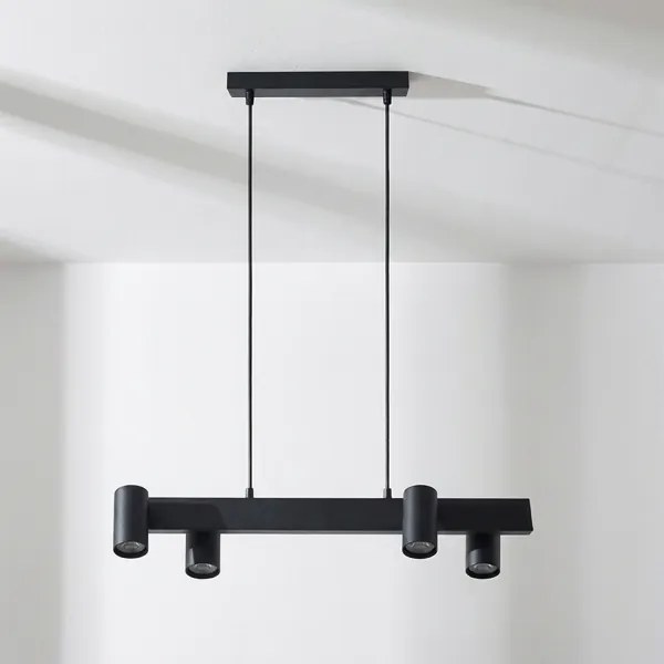 BRILAGI - LED RGBW stmievateľný luster na lanku SELE 4xGU10/6,5W/230V čierny