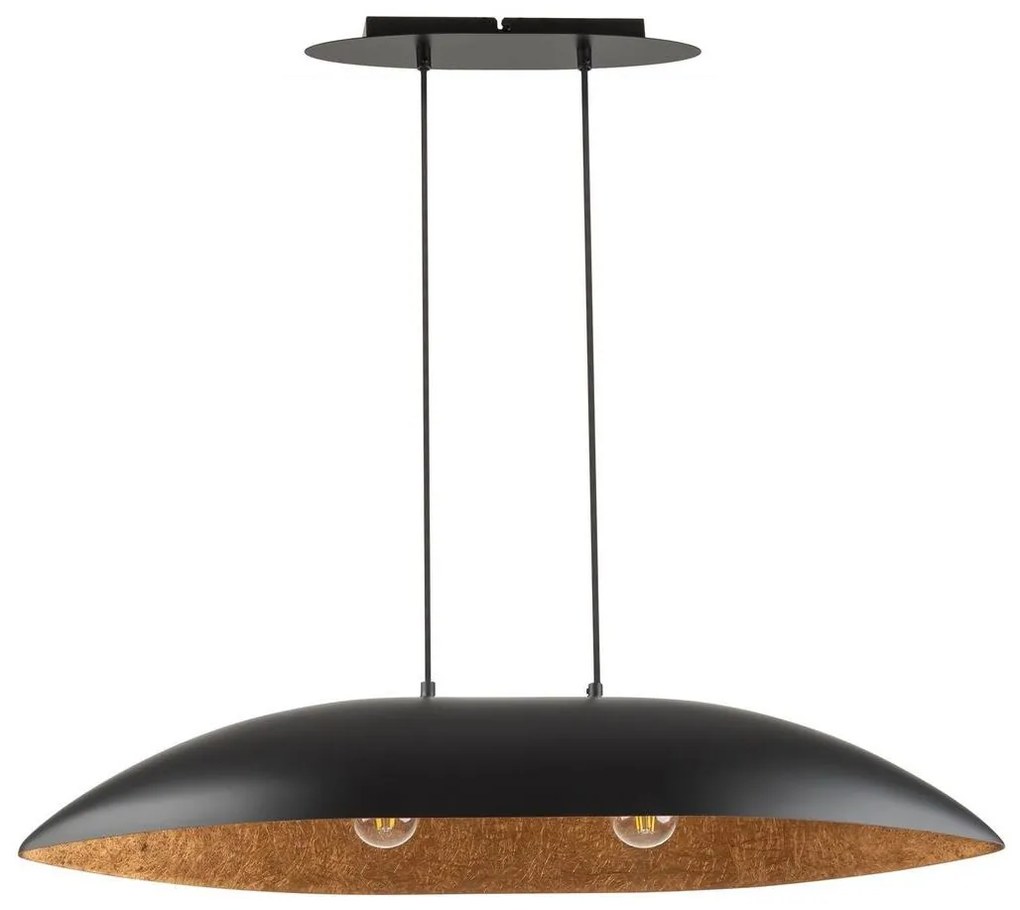 Luster na lanku GONDOLA 2xE27/60W/230V čierna/medená