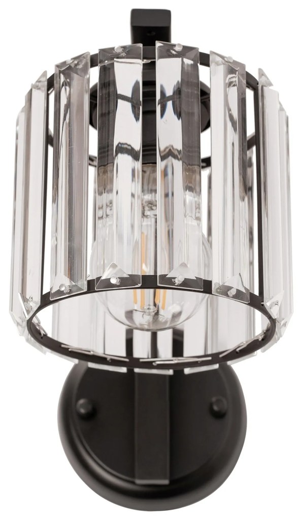 Nástenná lampa Bodil APP-512 1W čierna / kryštál