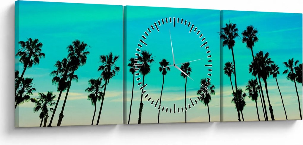 Obraz - Kalifornia (s hodinami) (90x30 cm)
