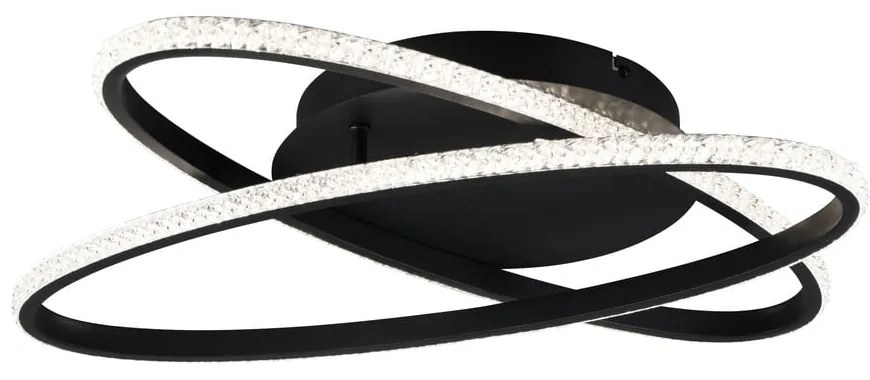 Čierne LED stropné svietidlo Lane – Trio