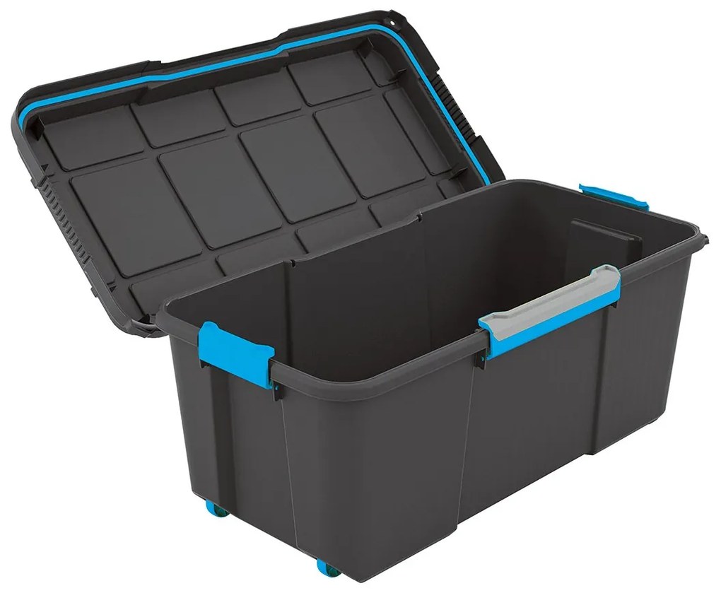 Úložný box z recyklovaného plastu s vekom, Scuba L - 74 l, 35x78x39,5 cm