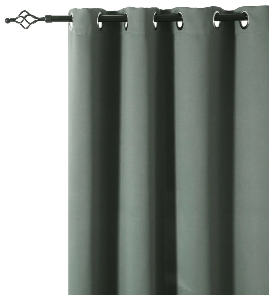 Sivozelený záves OXFORD 140x250 cm Zavesenie: Kovové krúžky