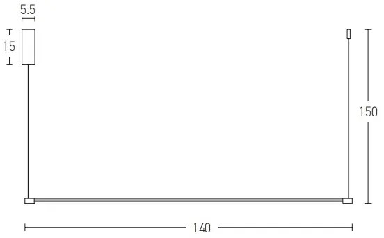 Zambelis 20119 - LED Luster na lanku LED/20W/230V čierna