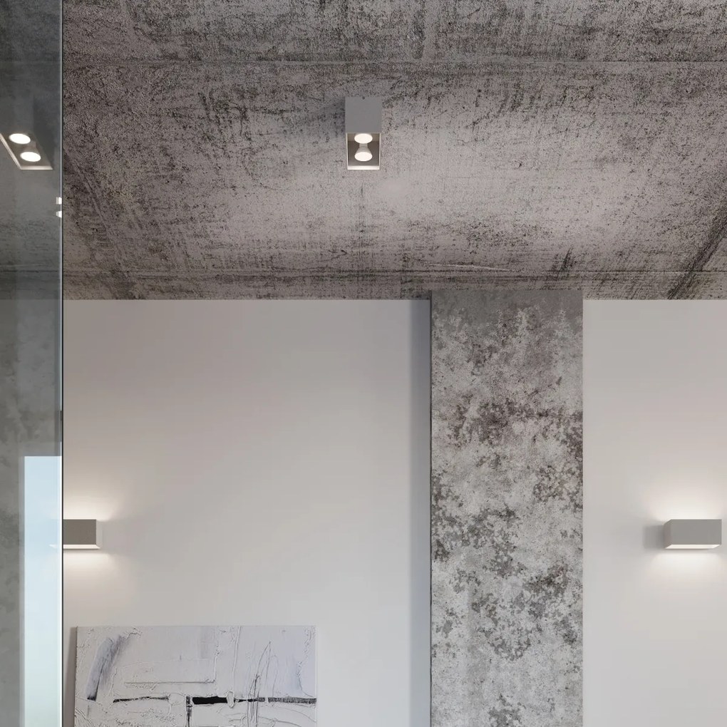 Stropné svietidlo Quad Maxi, 1x sivé kovové tienidlo