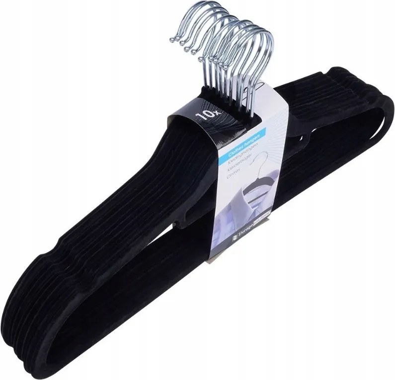 Sada ramienok (10 ks) čierna plsť