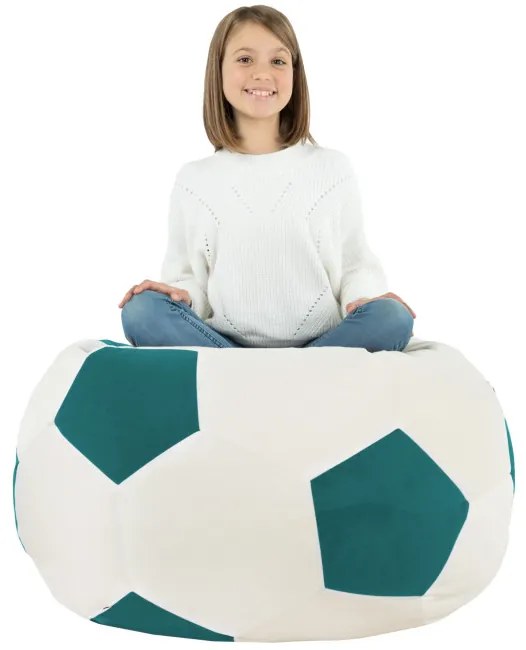 Plyšový sedací vak Futbal tyrkys