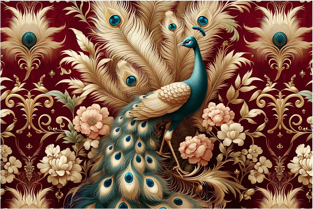 Obraz – Elegantný páv (90x60 cm)