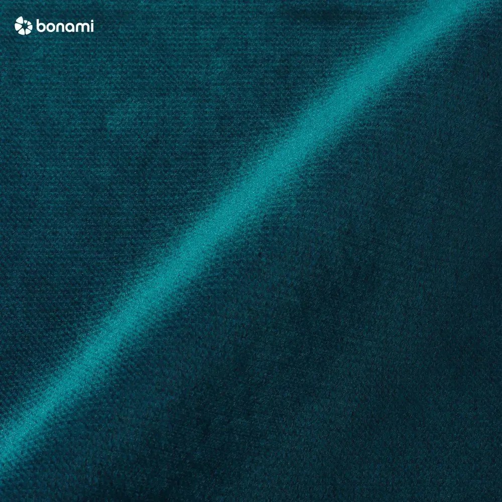 Tyrkysová zamatová rozkladacia rohová pohovka (ľavý roh) Lofty Lilly – Miuform