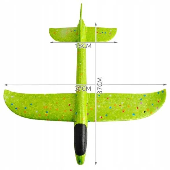 Kruzzel 9137 Penové Hádzacie Lietadlo 37cm modré