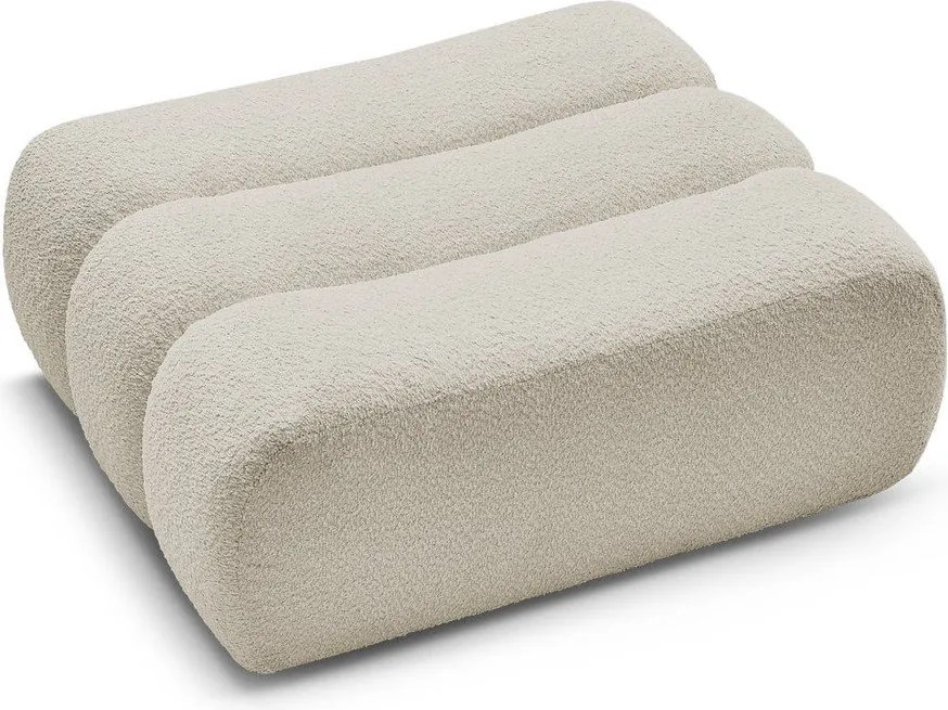 Béžová podnožka z textílie buklé Azra – Bobochic Paris